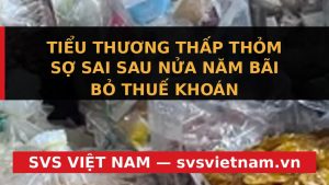 Bãi bỏ thuế khoán từ năm 2026: Thách thức lớn cho hộ kinh doanh và tiểu thương - SVS Việt Nam