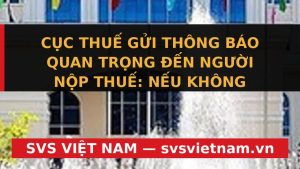 Cảnh báo: Bạn Có Thể Là Chủ Doanh Nghiệp Ma? Cục Thuế Mạnh Tay Siết Chặt Mã Số Thuế! - SVS Việt Nam