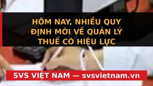 Luật Quản lý thuế 2025: 9 Điểm mới quan trọng doanh nghiệp và cá nhân cần biết - SVS Việt Nam